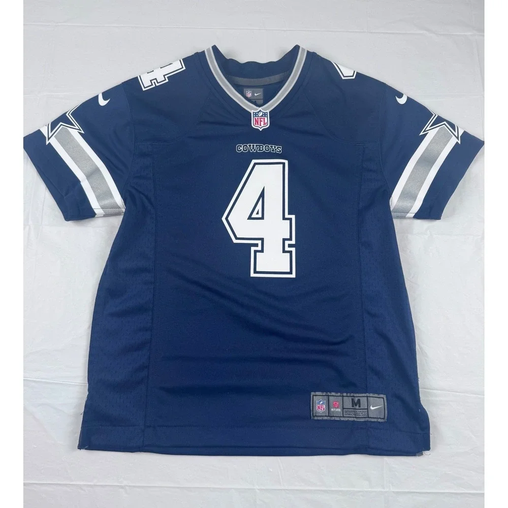 Nike‎ Dallas Cowboys Dak Prescott 4 Jersey Youth Medium Navy Blue DC7002Y
